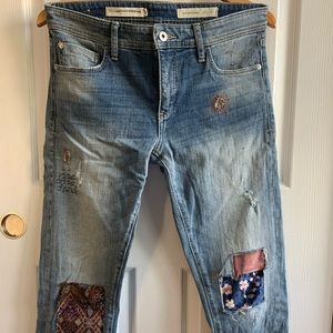 Pilcro patchwork slim boyfriend jean size 28